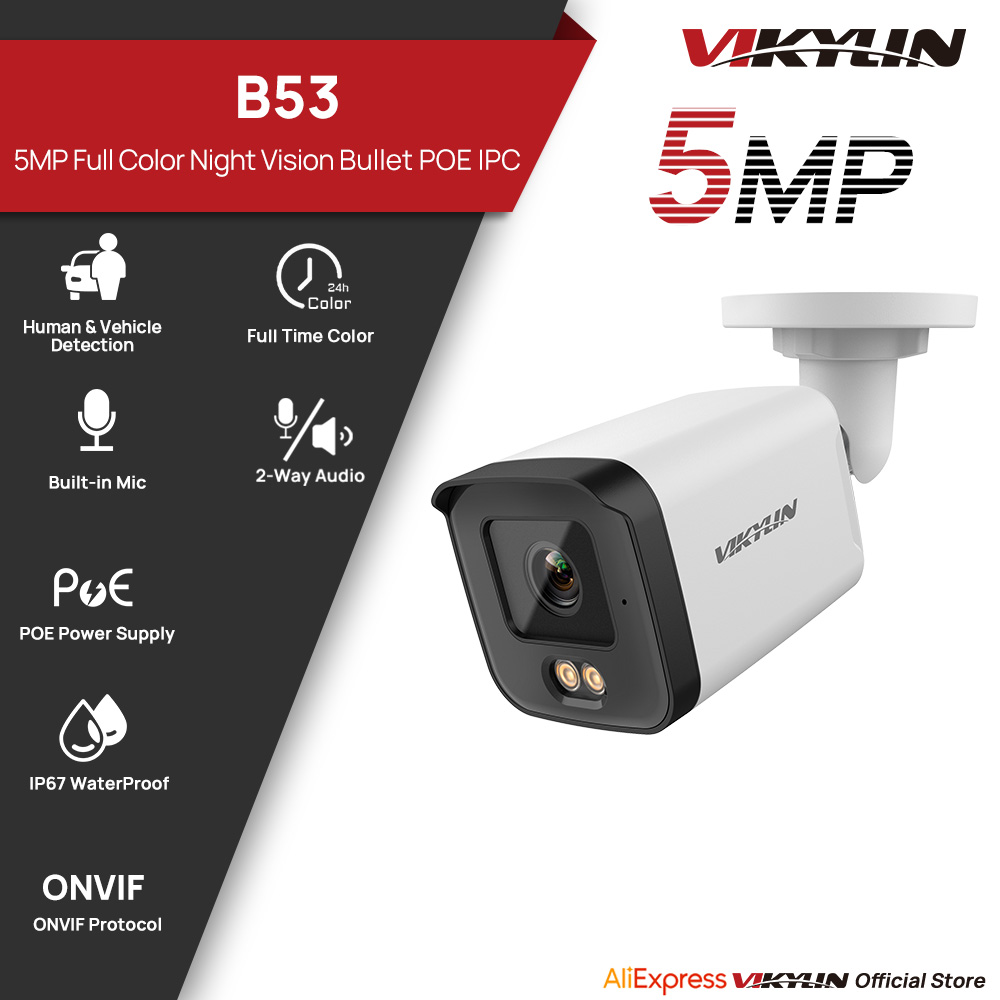 Outdoor Lighting Mains Powered - VIKYLIN Kamera Keamanan IP 5MP Full