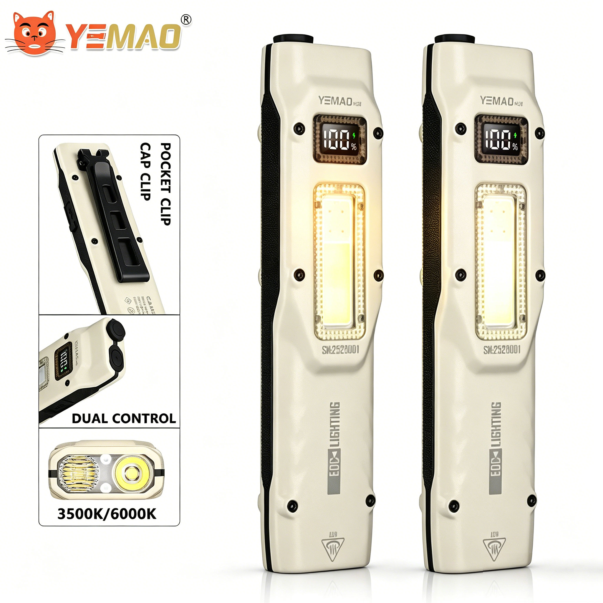 Zinc Outdoor Lighting - Senter Kerja Taktis Ultratipis 880LM YEMAO