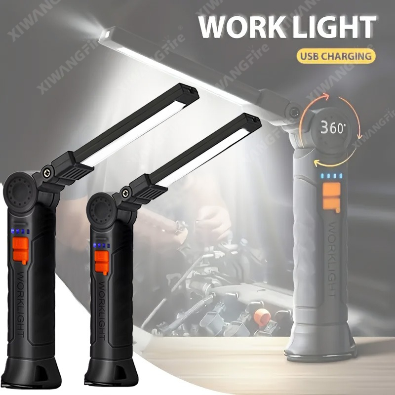 Zinc Outdoor Lighting - Lampu Kerja Senter LED Isi Ulang