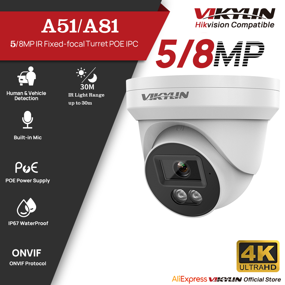 Outdoor Lighting Under Roof - VIKYLIN 5/8MP HD IP Kamera Keamanan