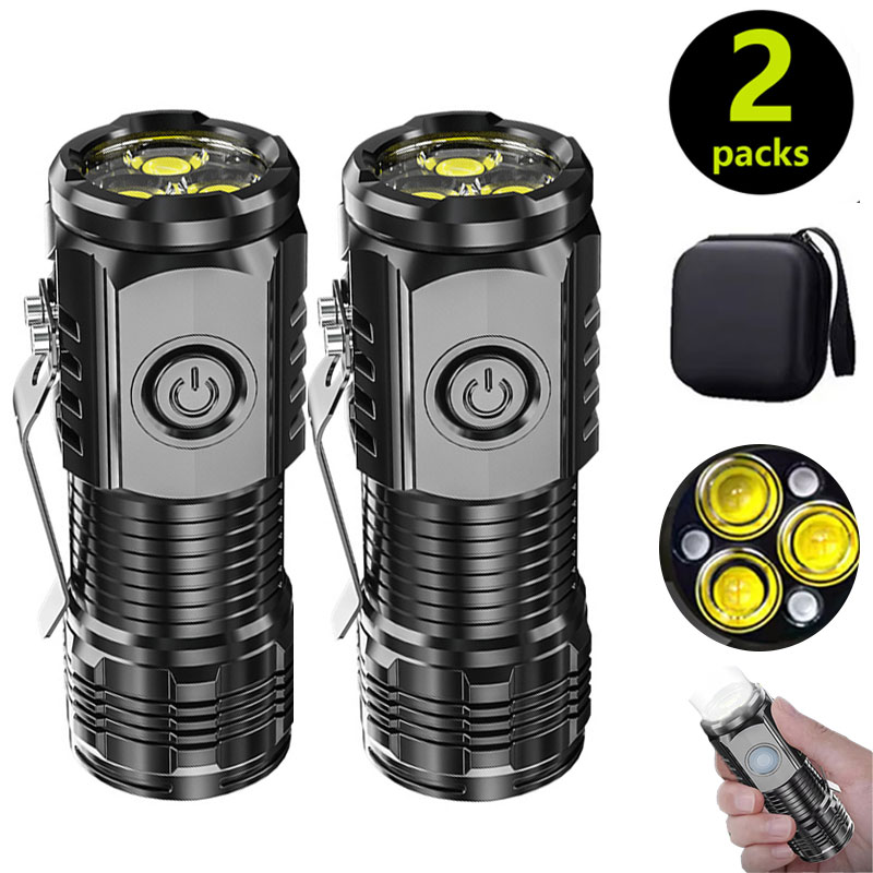 Outdoor Lighting Bollards - Senter Mini 3LED dengan Klip Pena,