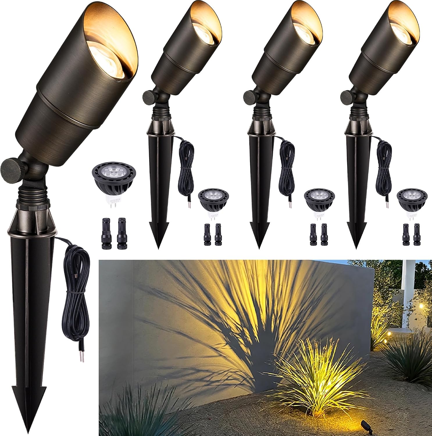 Outdoor Lighting Low Voltage - Lampu Lanskap Kuningan Luar Ruangan, Lampu