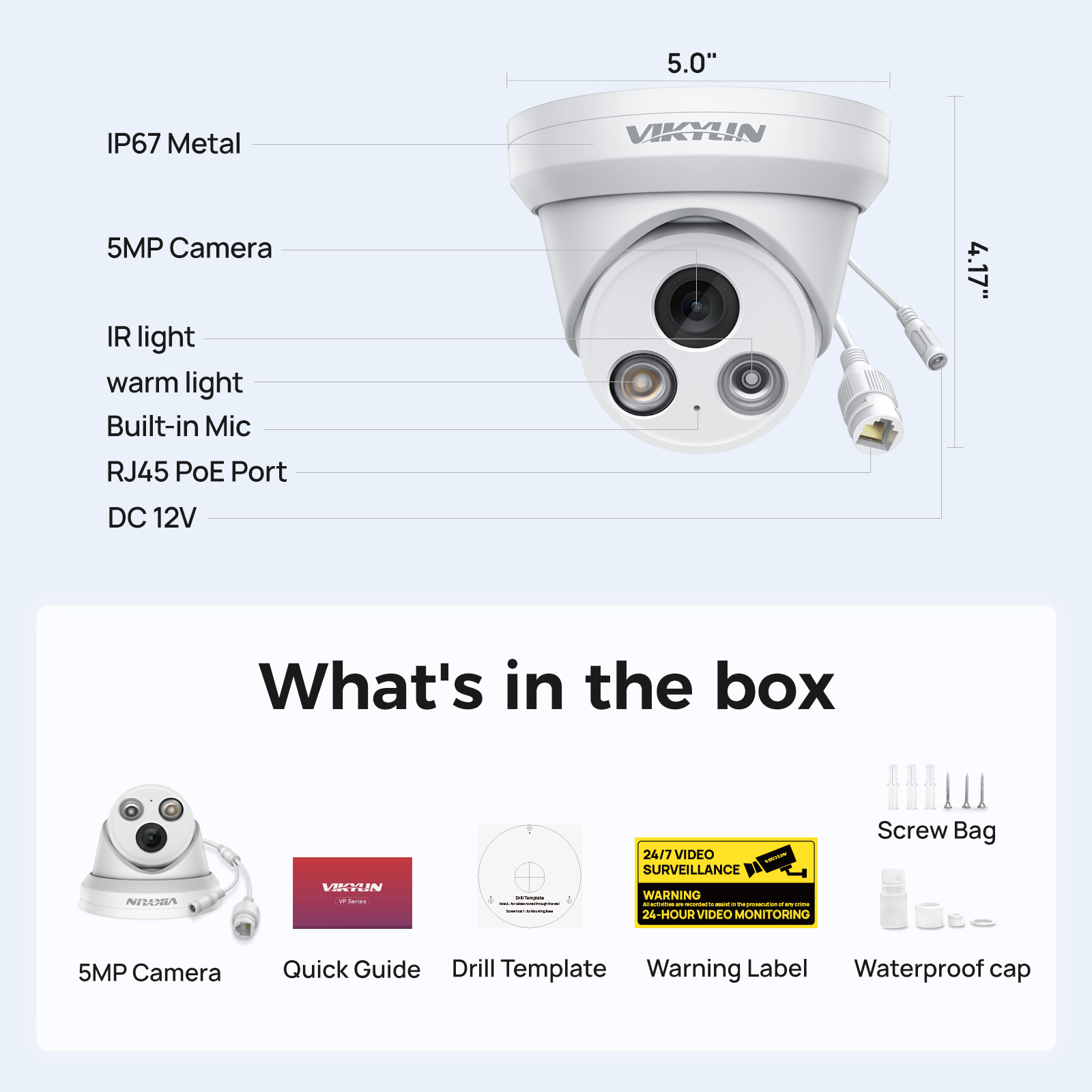 VIKYLIN Kamera IP Lampu Ganda  - Outdoor Lighting Mains Powered ulasan dan harga
