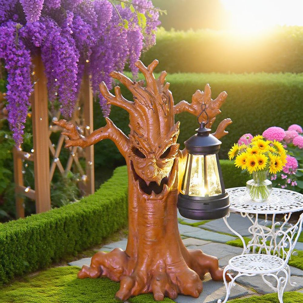 Patung Pohon dengan Bahan Resi - Outdoor Lighting Yard Ideas ulasan dan harga