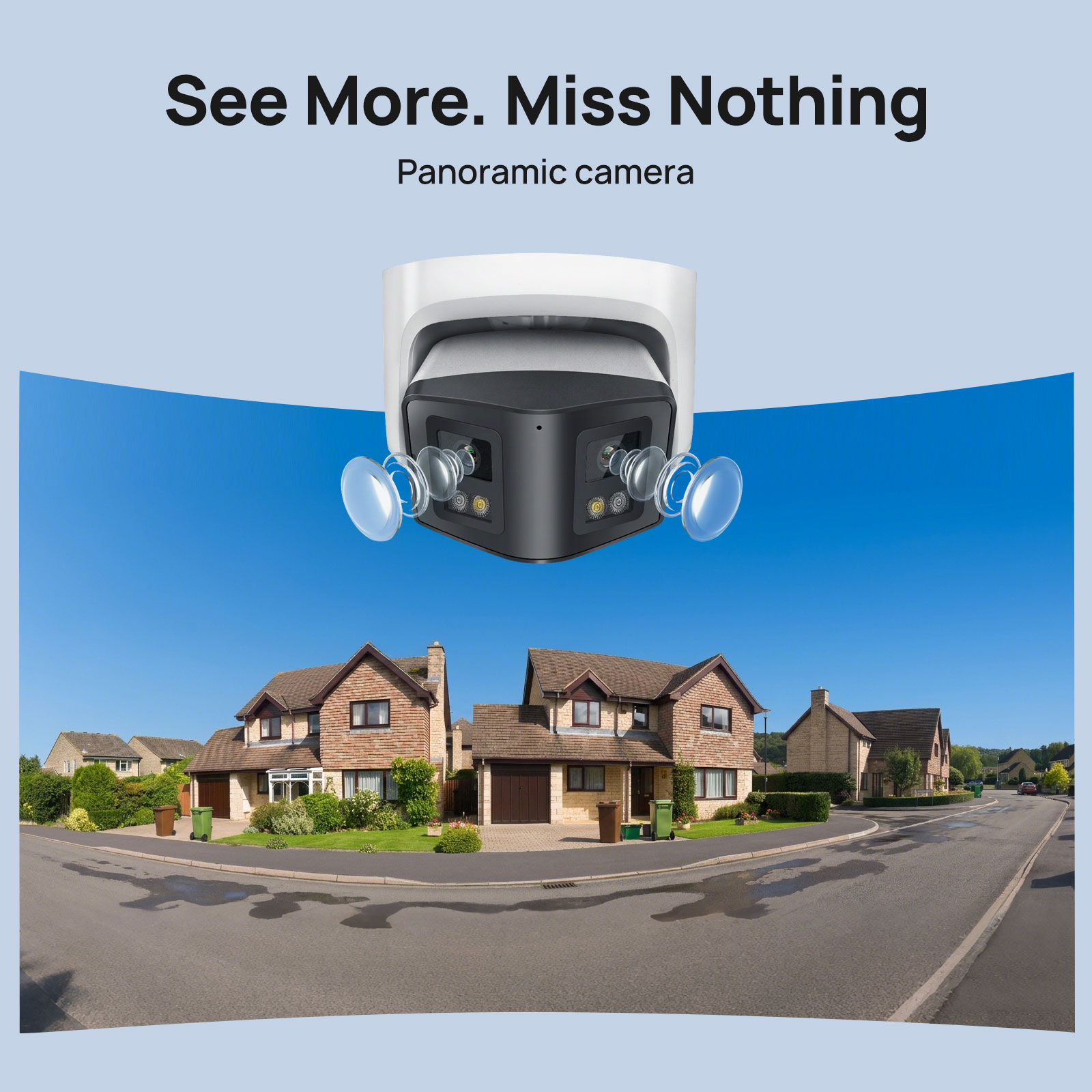 Kamera IP Pintar Panorama 4/8M - Outdoor Lighting Mains Powered ulasan dan harga