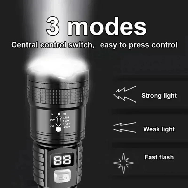 Senter LED P50 Kecerahan Tingg - Outdoor Lighting Lumen ulasan dan harga