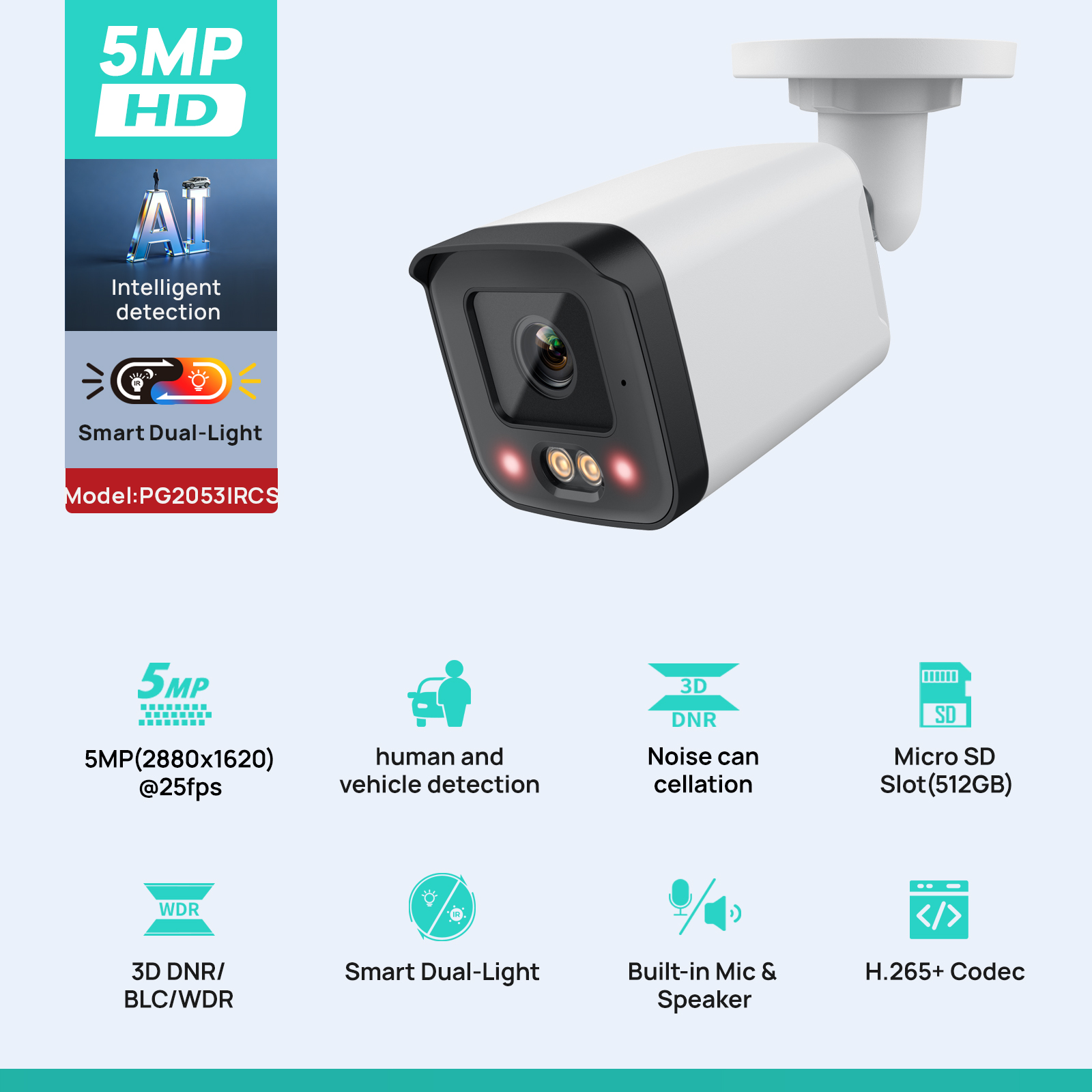 Kamera Keamanan IP VIKYLIN 5MP - Outdoor Lighting Mains Powered ulasan dan harga