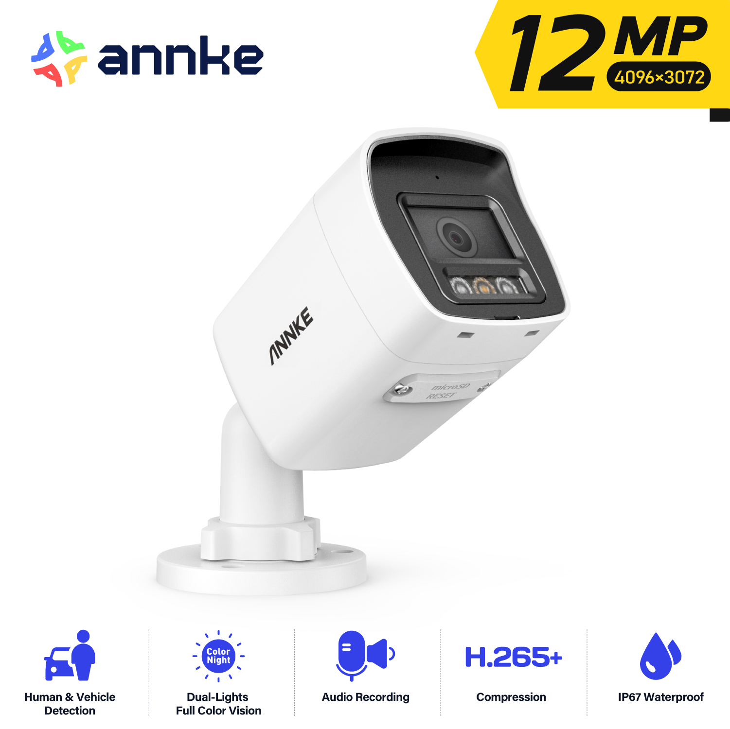 Kamera Keamanan ANNKE 12MP PoE - Outdoor Lighting Under Roof ulasan dan harga